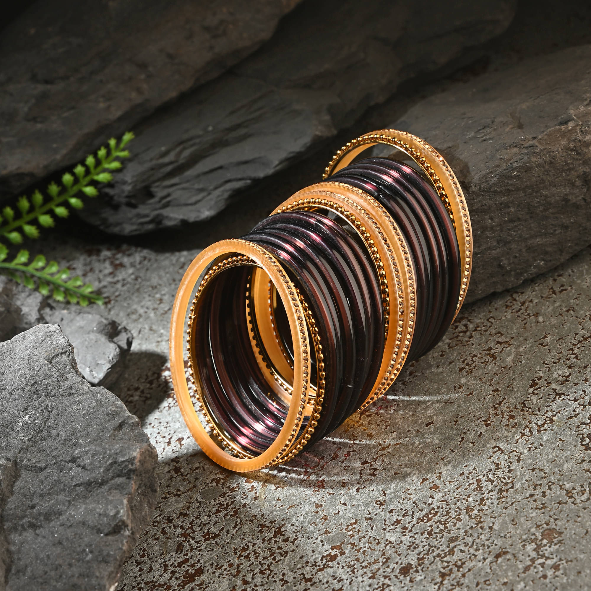 Somil Purple Bangle Set ( Pack of 2 ) Somil Purple Bangle Set ( Pack of 2 )