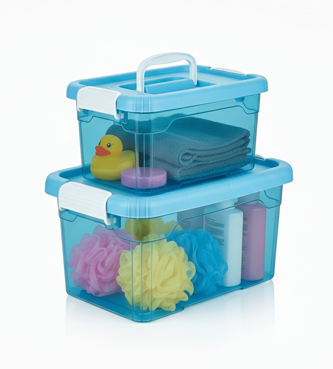 Sonal Swift Big & Small Plastic Blue Multi-Purpose Container ( Set of 2 ) Sonal Swift Big & Small Plastic Blue Multi-Purpose Container ( Set of 2 )