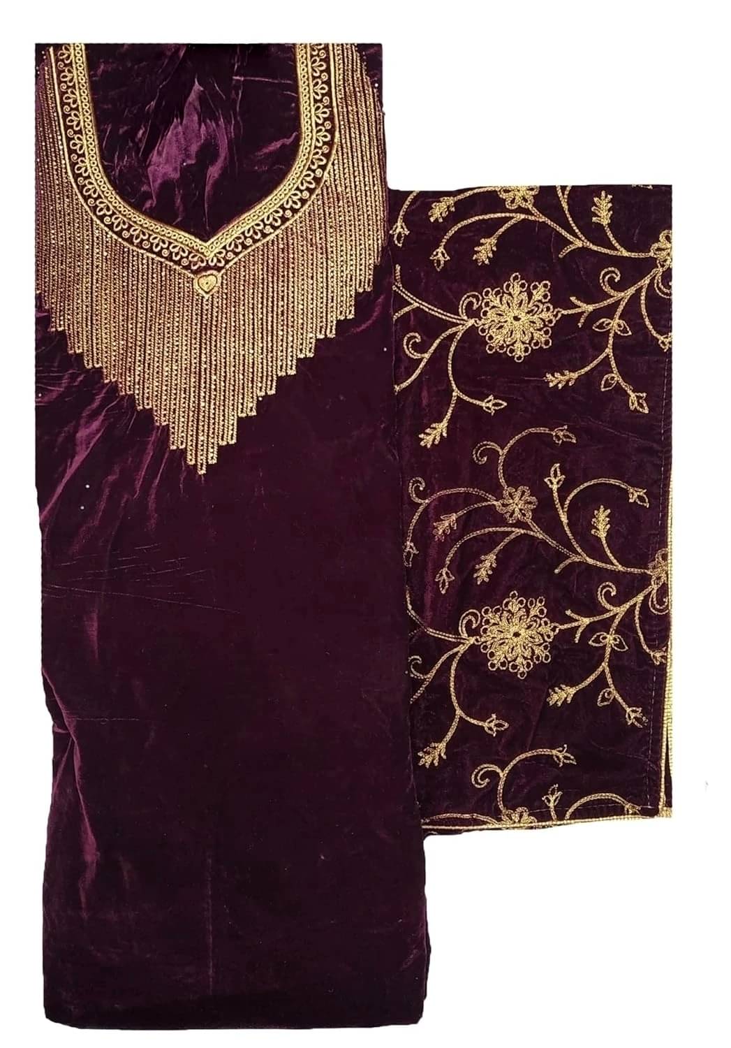     			Soul Essence Women Velvet Unstitched Dress Material ( Purple )