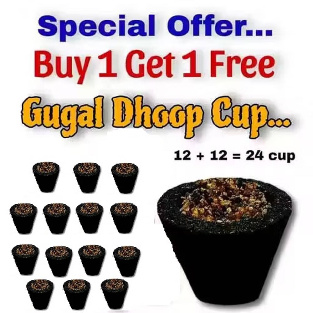     			VEDRID Incense Dhoop Cone Guggal 24 Pieces ( Pack of 2 )