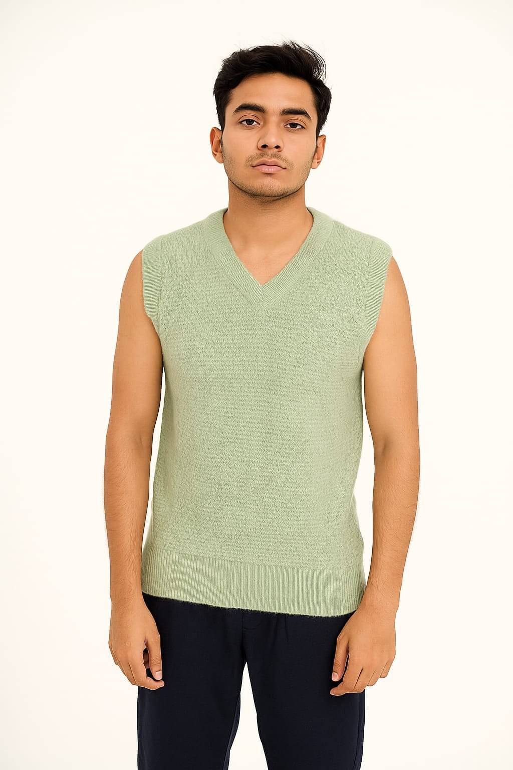 WHEY FIT Polyester Blend V-Neck Men's Sleeveless Pullover Sweater - Mint Green ( Pack of 1 )     			WHEY FIT Polyester Blend V-Neck Men's Sleeveless Pullover Sweater - Mint Green ( Pack of 1 )