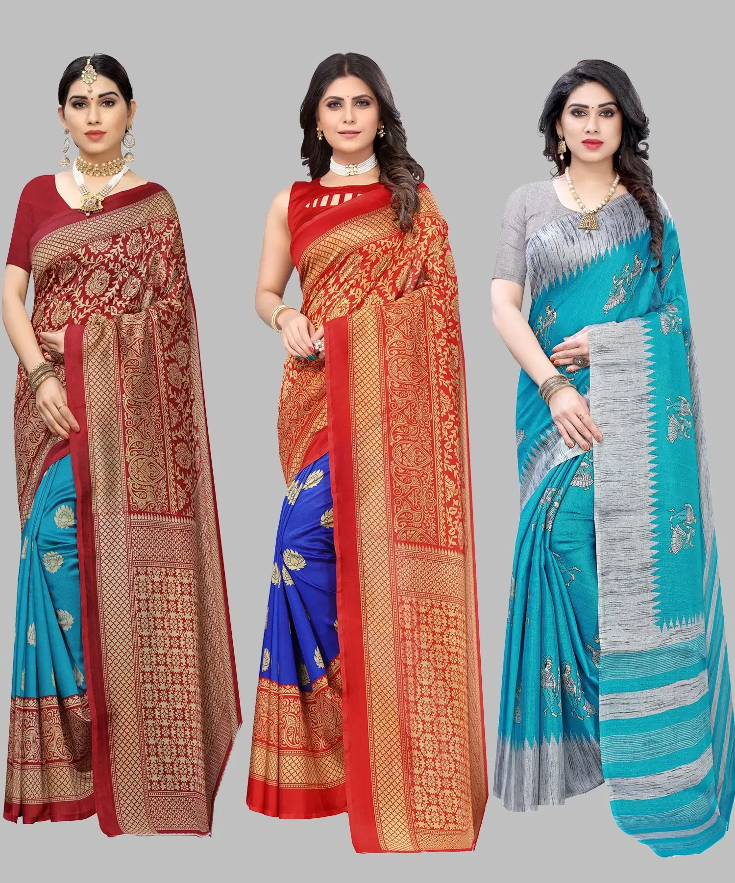    			Yashika Art Silk Printed Regular Saree With Unstitched Blouse Piece ( Light Green )