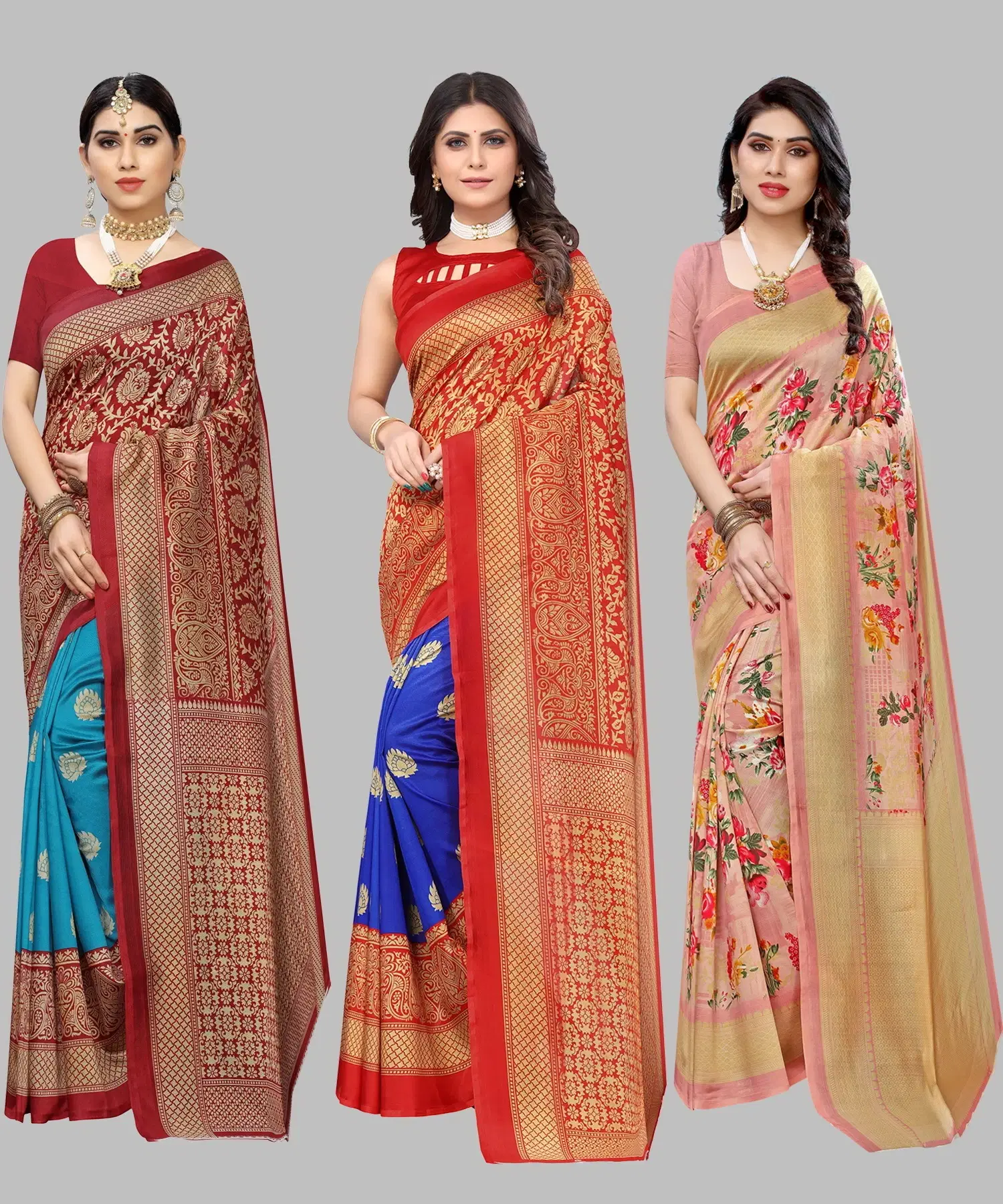 Yashika Art Silk Printed Regular Saree With Unstitched Blouse Piece ( Multicolor ) Yashika Art Silk Printed Regular Saree With Unstitched Blouse Piece ( Multicolor )