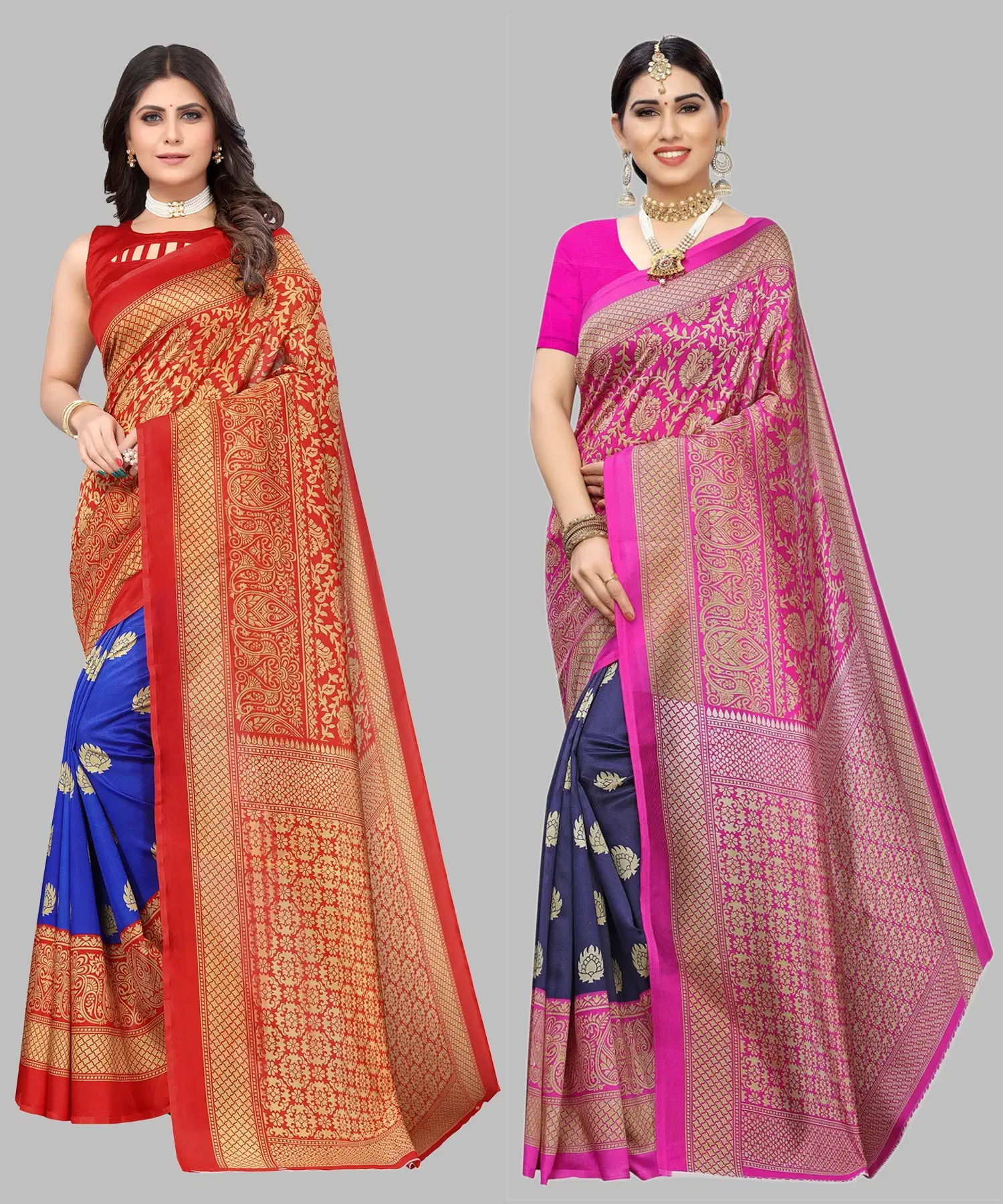    			Yashika Art Silk Printed Regular Saree With Unstitched Blouse Piece ( Light Blue )