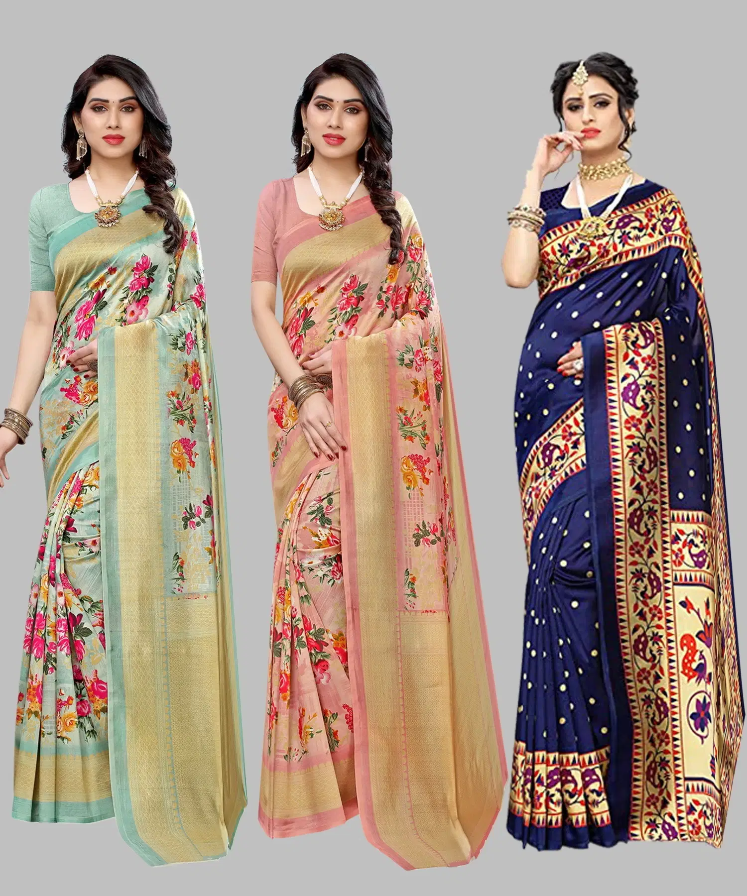     			Yashika Art Silk Printed Regular Saree With Unstitched Blouse Piece ( Multicolor )