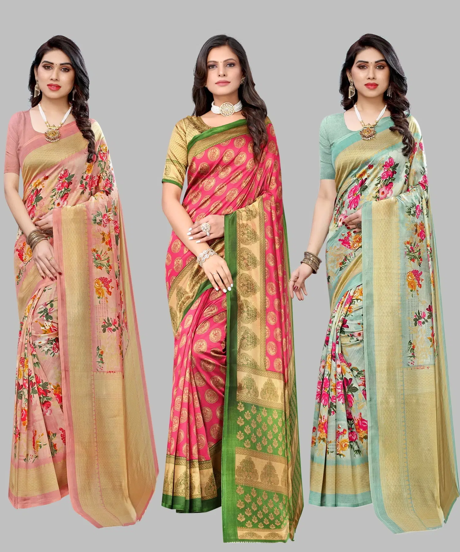     			Yashika Art Silk Printed Regular Saree With Unstitched Blouse Piece ( Orange )