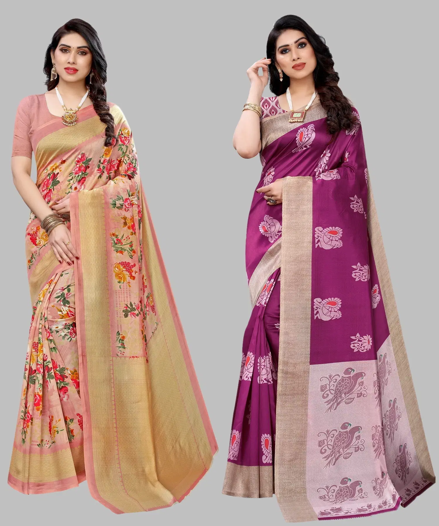 Yashika Art Silk Printed Regular Saree With Unstitched Blouse Piece ( Orange )     			Yashika Art Silk Printed Regular Saree With Unstitched Blouse Piece ( Orange )