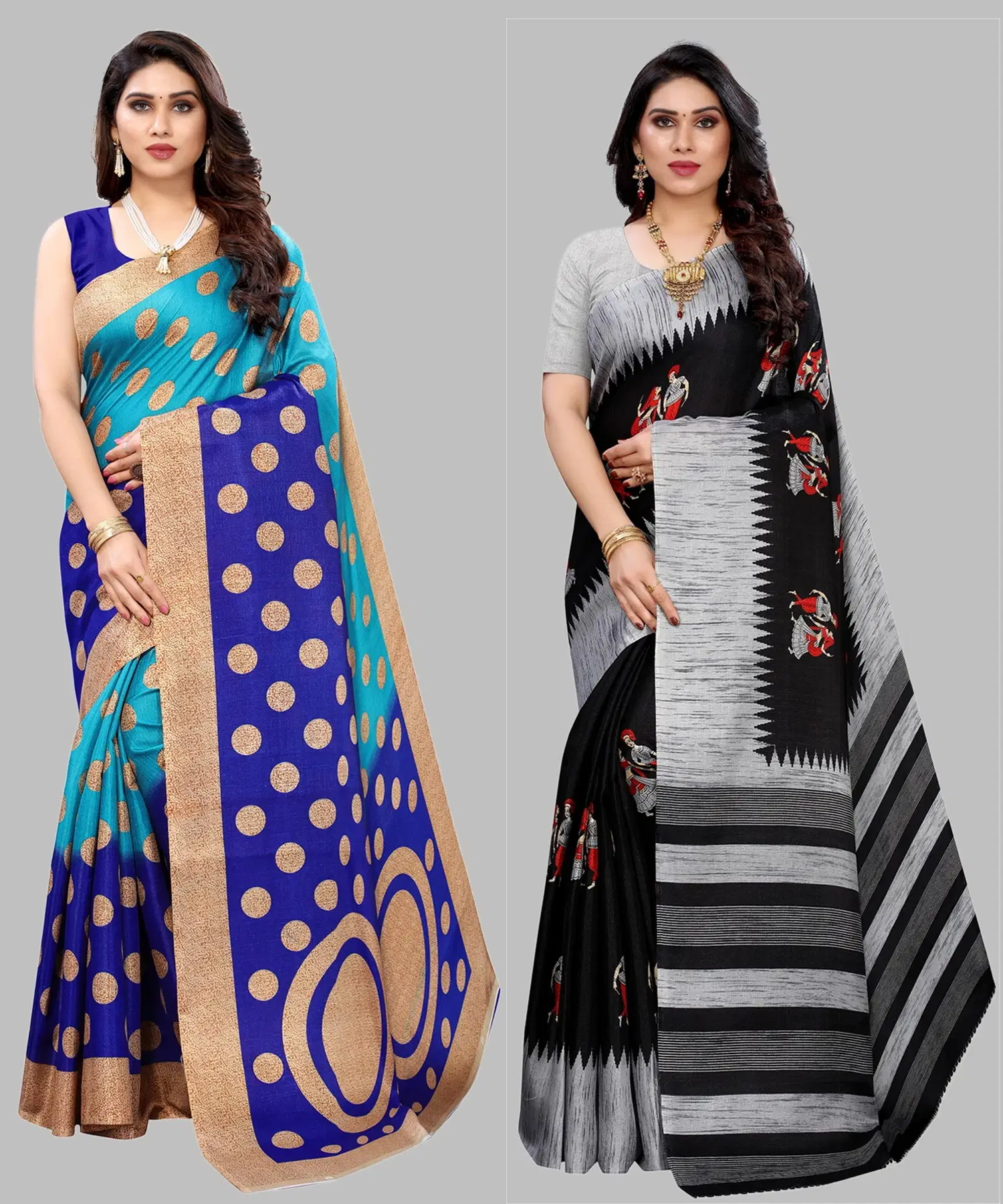     			Yashika Art Silk Self Design Regular Saree With Unstitched Blouse Piece ( Blue )