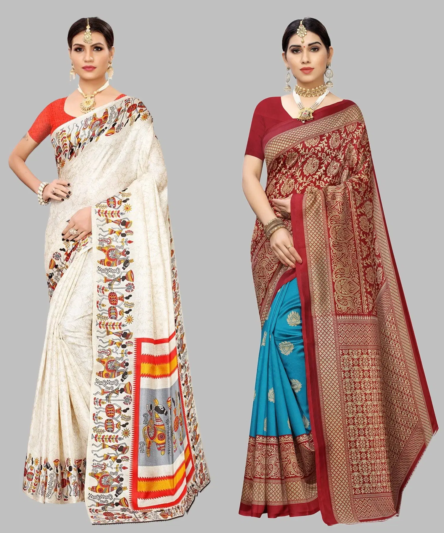     			Yashika Art Silk Self Design Regular Saree With Unstitched Blouse Piece ( Orange )