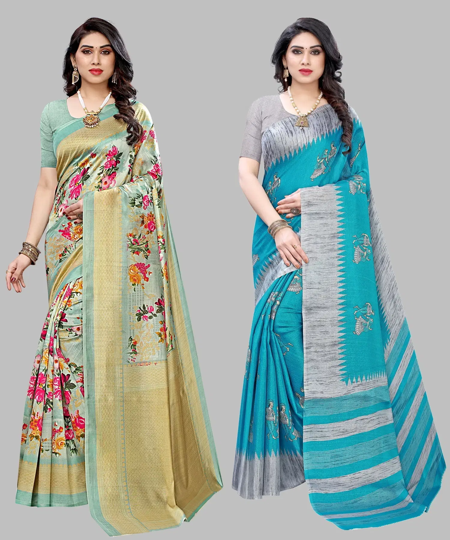     			Yashika Art Silk Self Design Regular Saree With Unstitched Blouse Piece ( Light Green )