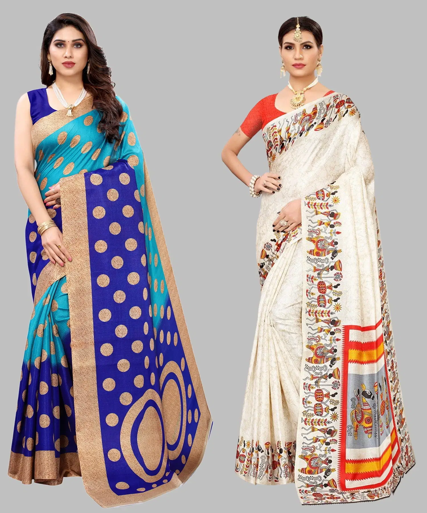     			Yashika Art Silk Self Design Regular Saree With Unstitched Blouse Piece ( Blue )