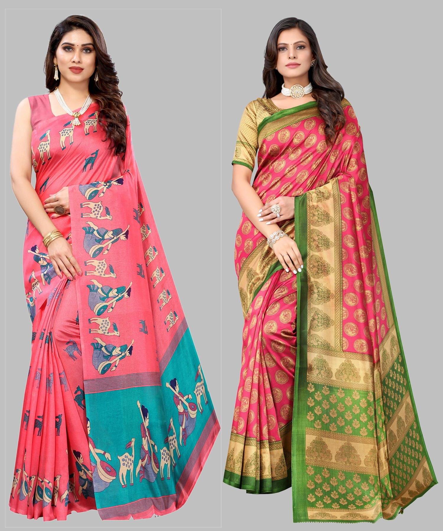     			Yashika Art Silk Self Design Regular Saree With Unstitched Blouse Piece ( Pink )