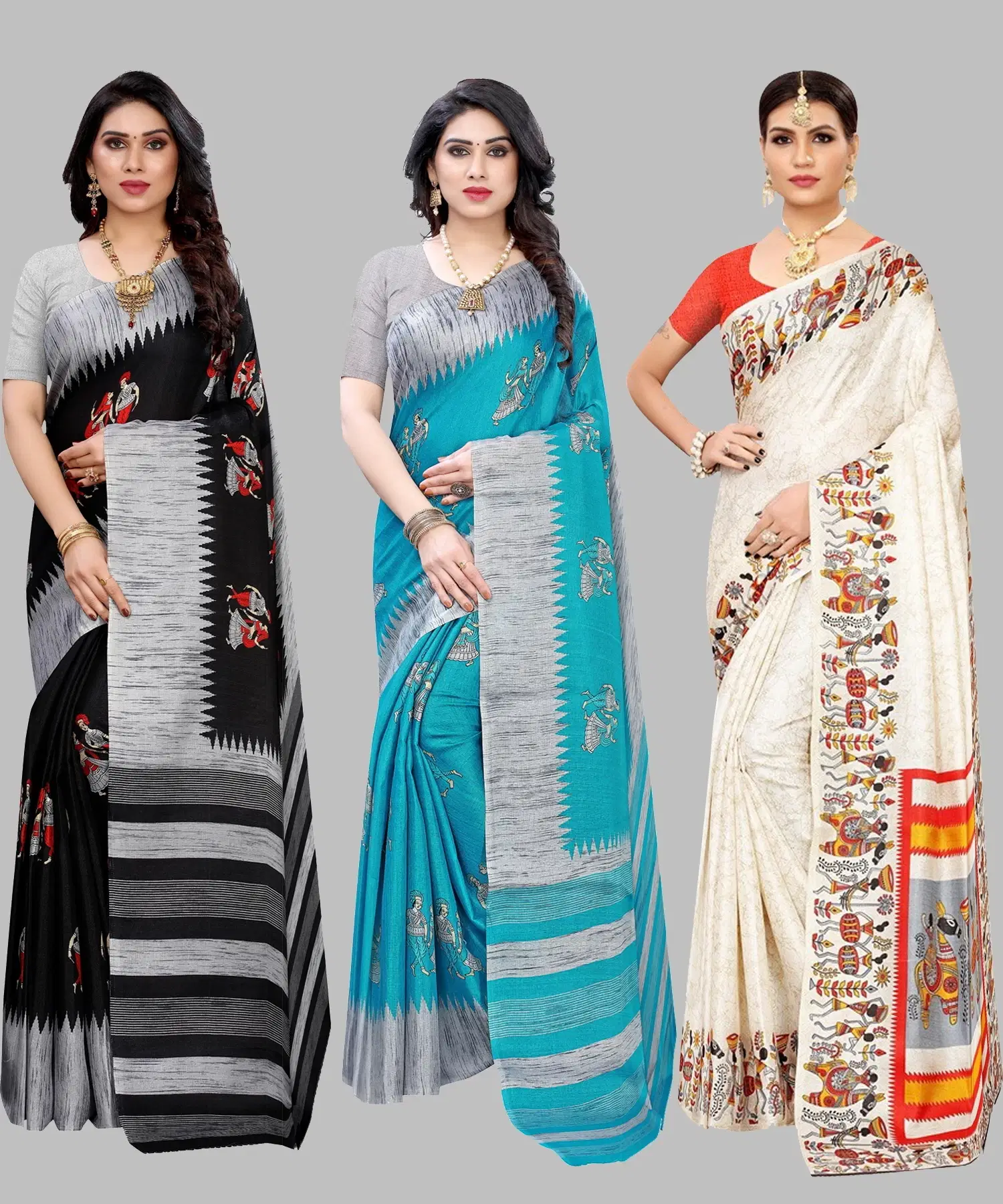     			Yashika Art Silk Self Design Regular Saree With Unstitched Blouse Piece ( Black )