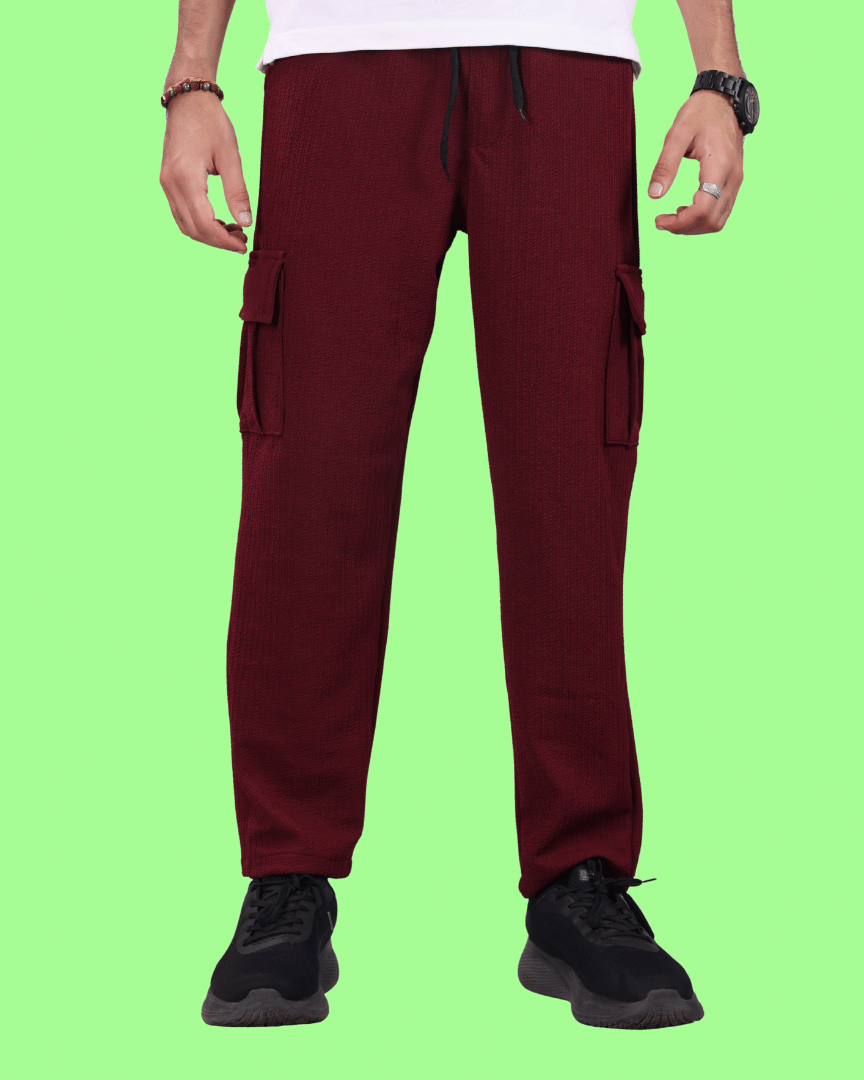     			ikigai Loose Men's Cargos - Maroon ( Pack of 1 )
