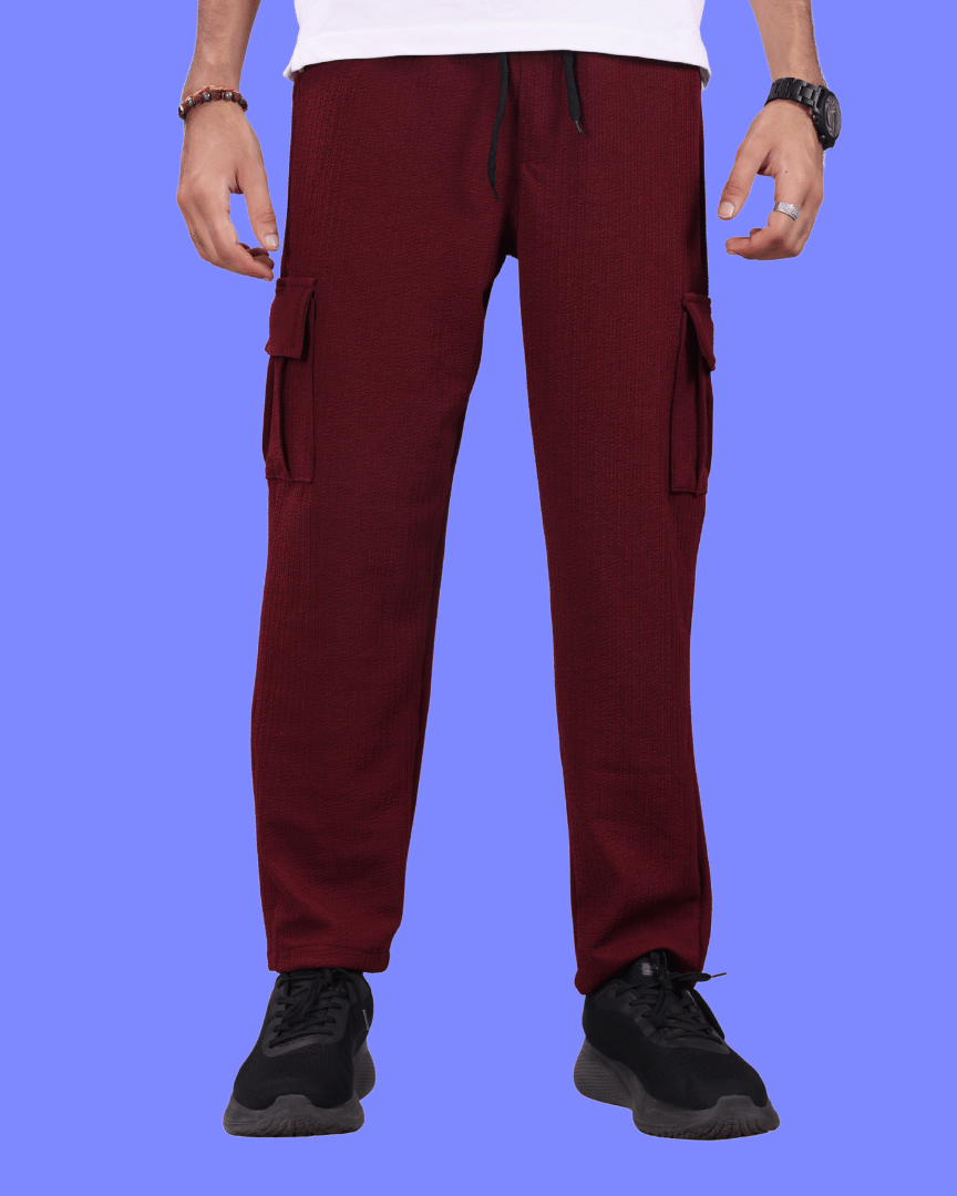     			ikigai Loose Men's Cargos - Maroon ( Pack of 1 )