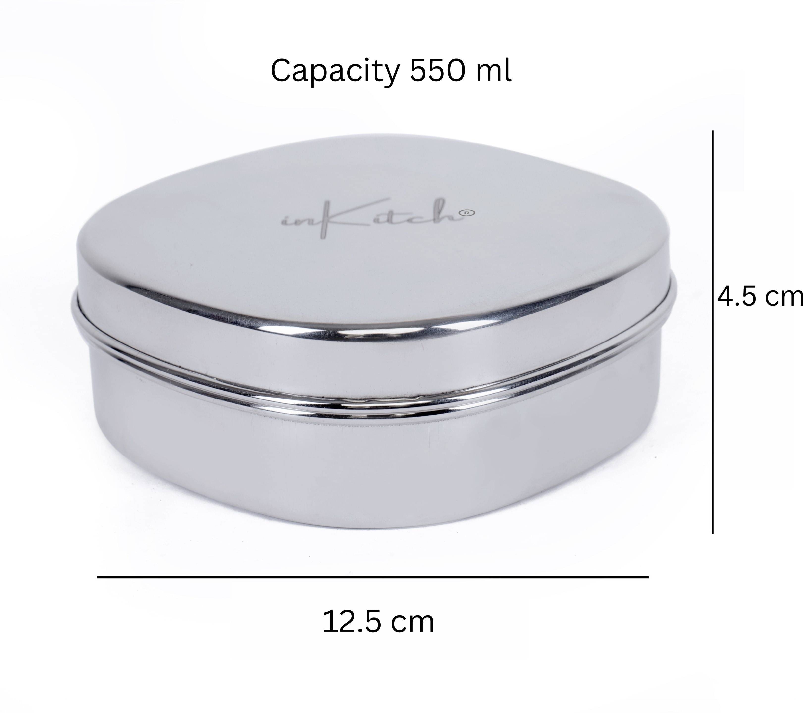 inKitch Square Container Steel Silver Multi-Purpose Container ( Set of 1 ) inKitch Square Container Steel Silver Multi-Purpose Container ( Set of 1 )