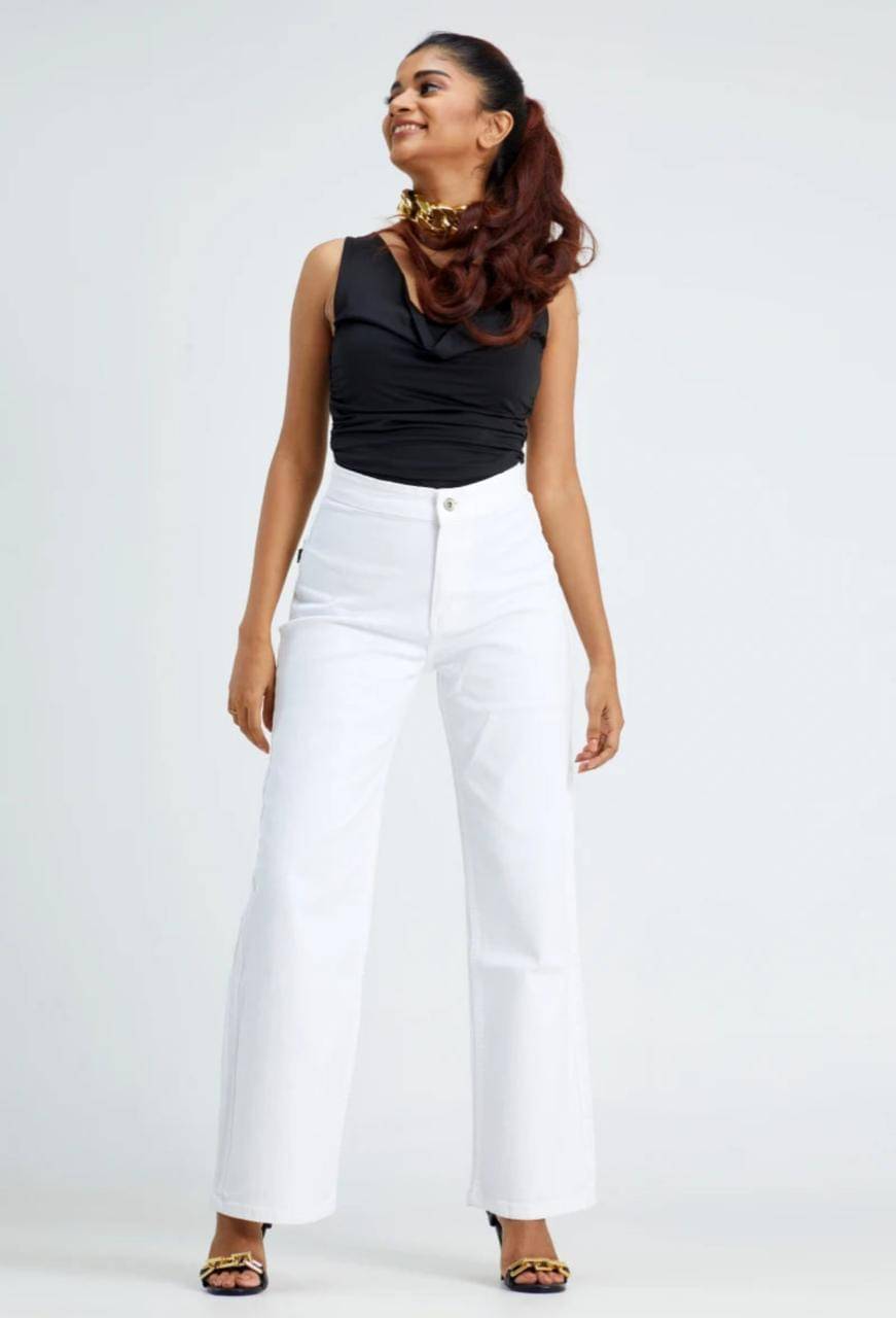     			9x denims Women's Regular Fit High-Rise Jeans ( White )