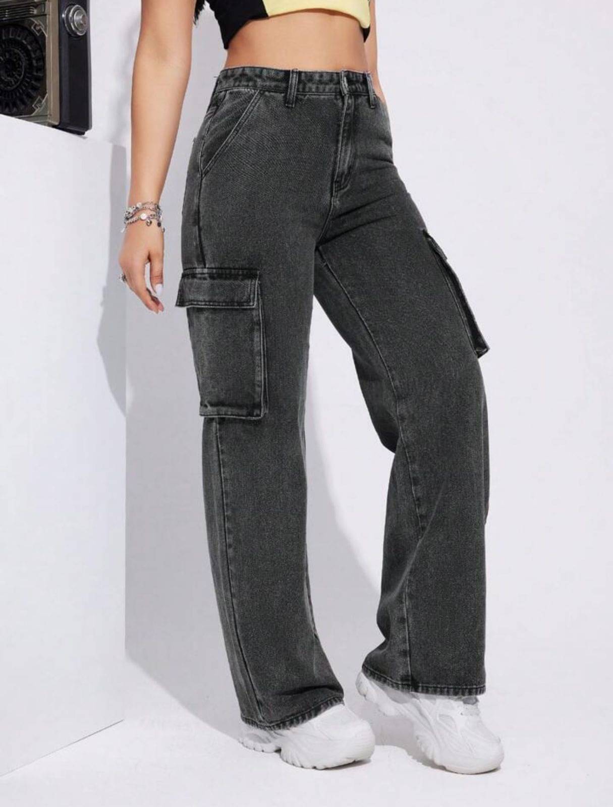     			9x denims Women's Regular Fit High-Rise Jeans ( Grey )