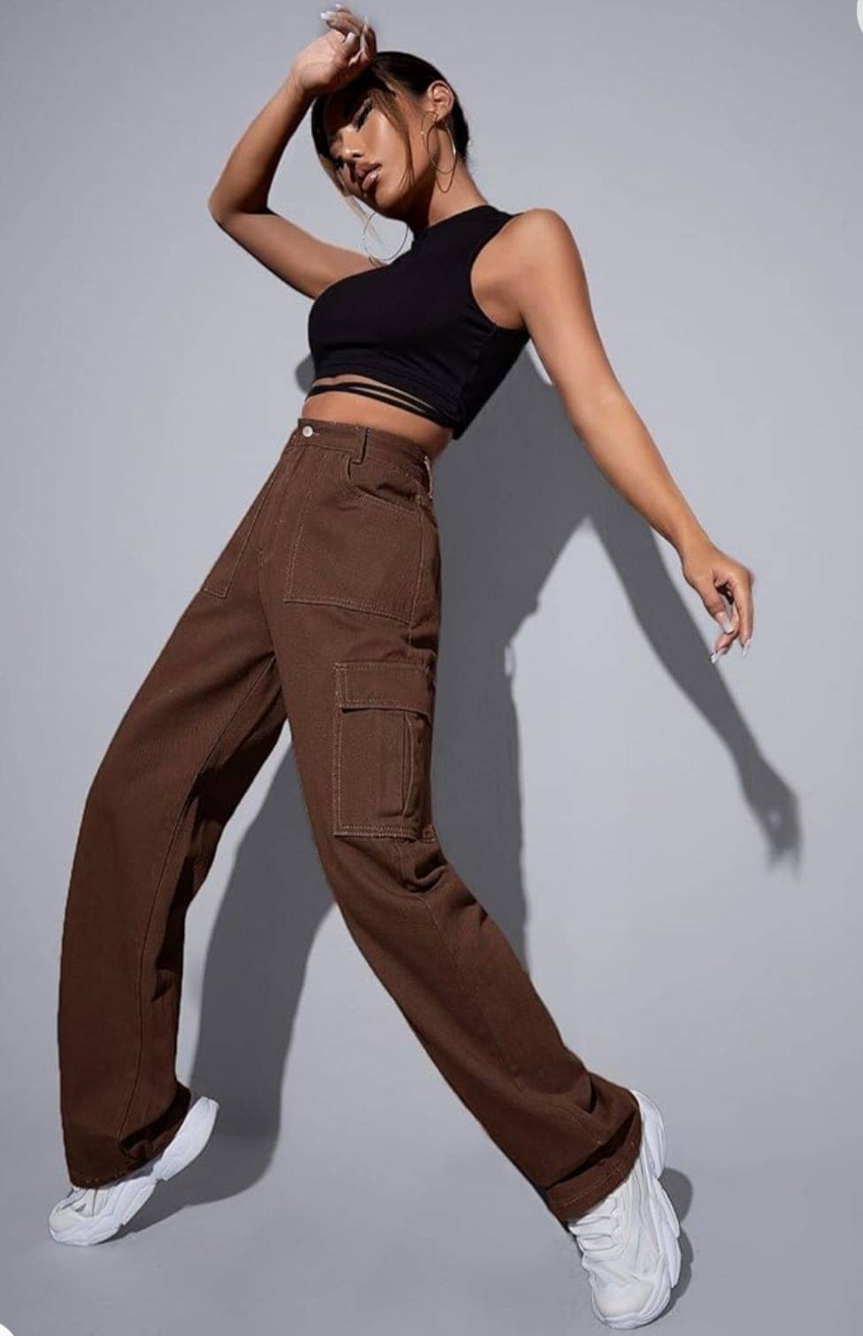     			9x denims Women's Regular Fit High-Rise Jeans ( Brown )