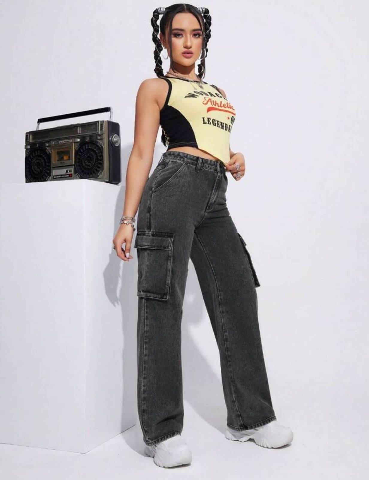     			9x denims Women's Regular Fit High-Rise Jeans ( Grey )