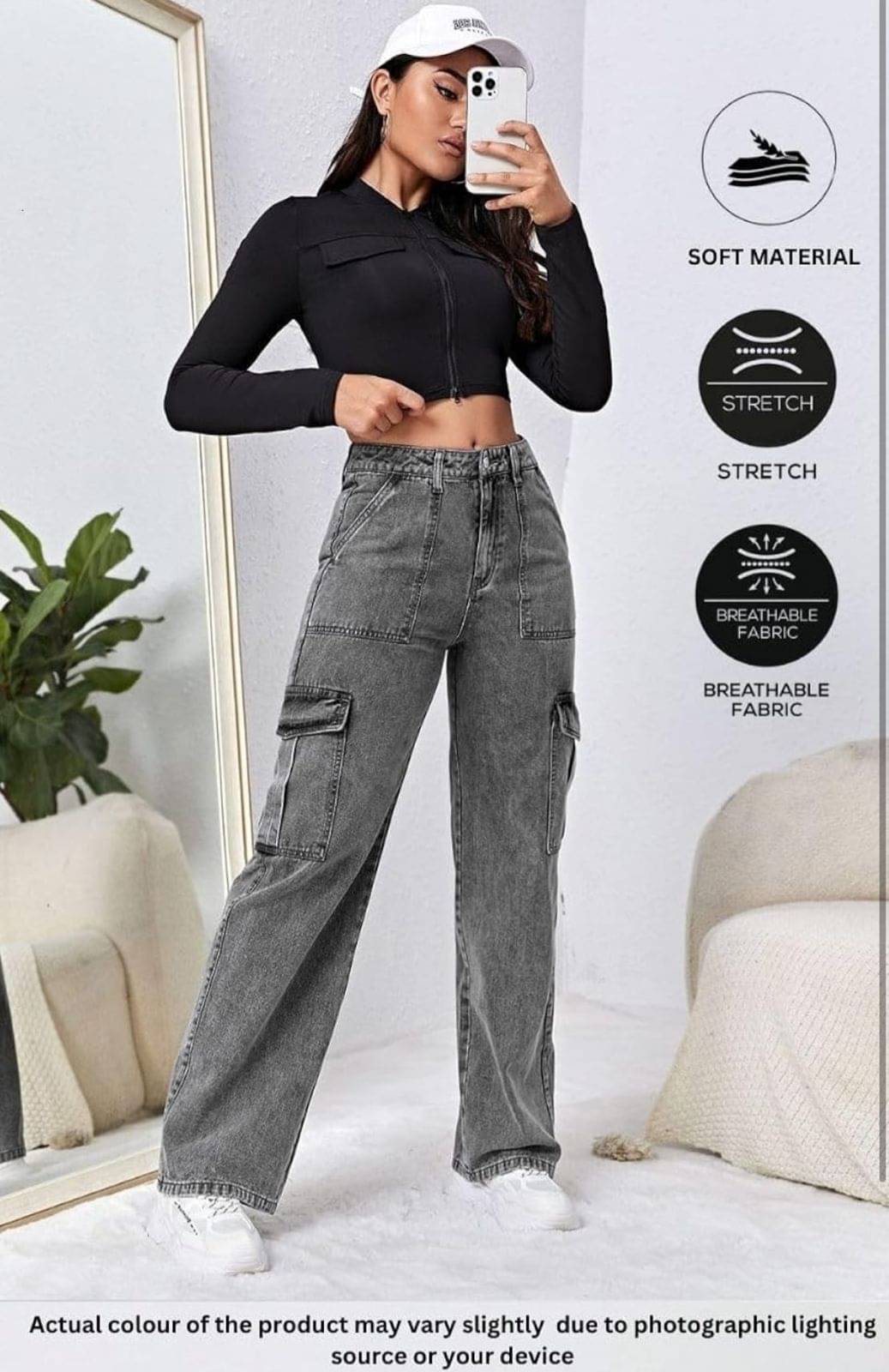     			9x denims Women's Regular Fit High-Rise Jeans ( Grey )