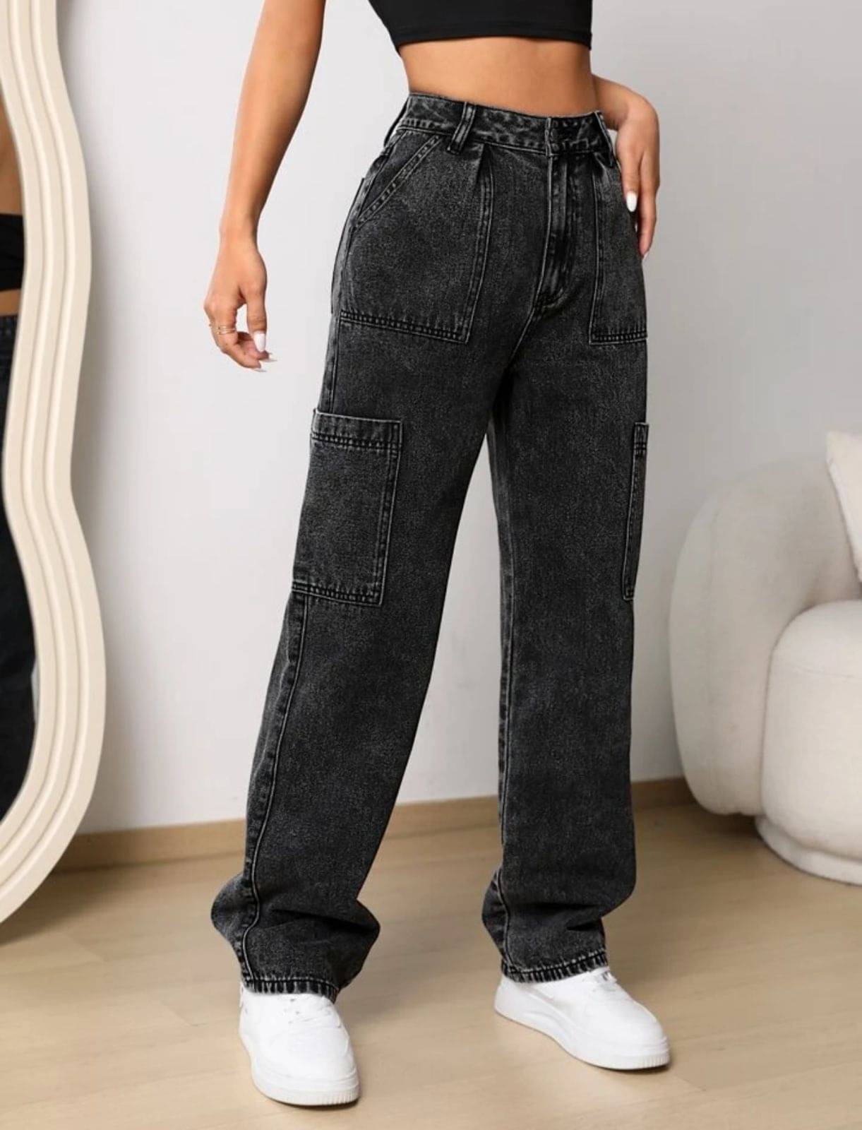     			9x denims Women's Regular Fit High-Rise Jeans ( Grey )