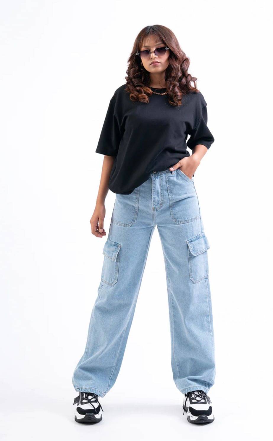     			9x denims Women's Regular Fit High-Rise Jeans ( Ice Blue )