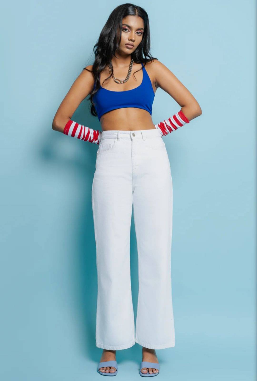     			9x denims Women's Regular Fit High-Rise Jeans ( White )