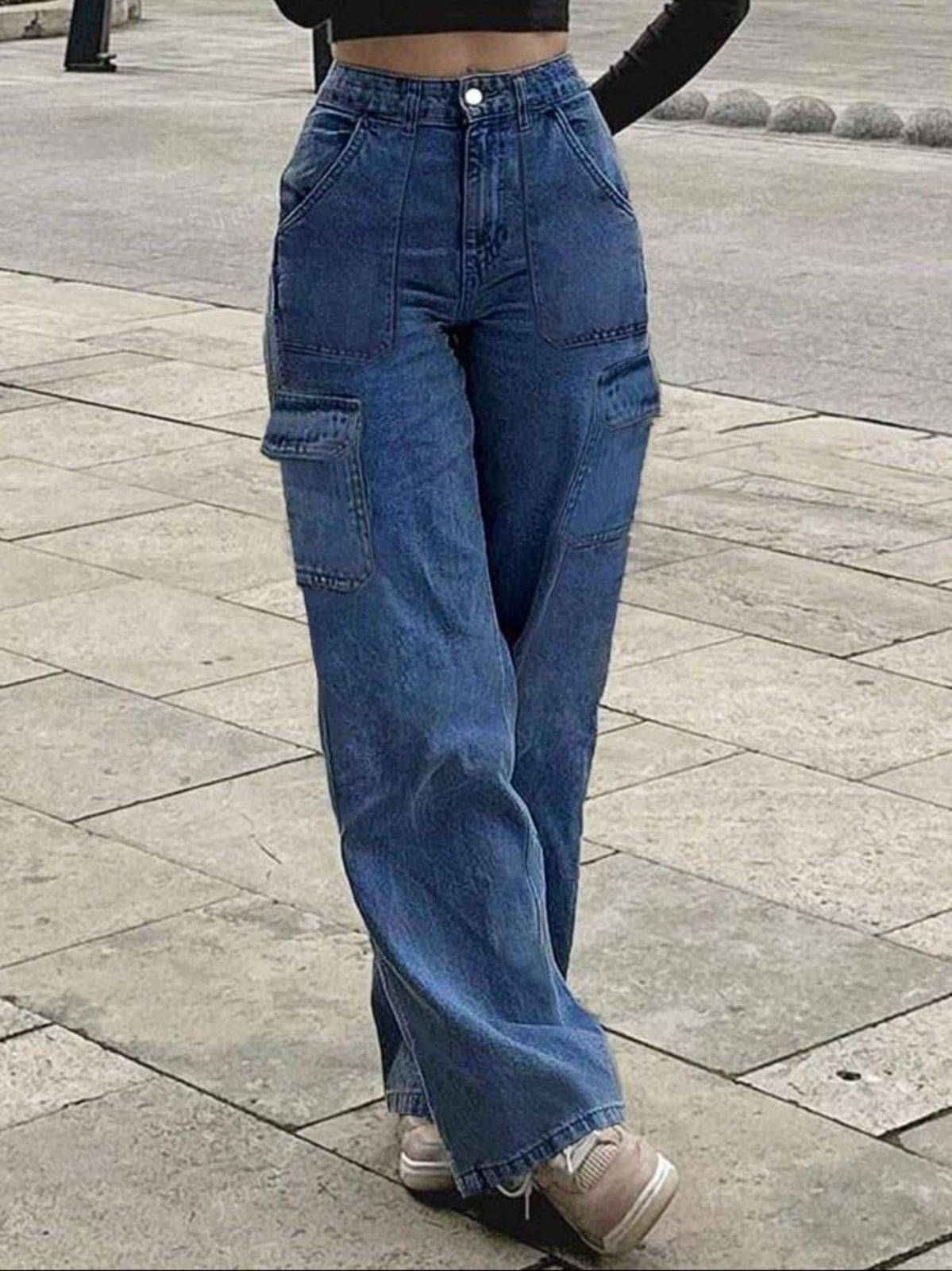     			9x denims Women's Relaxed Fit High-Rise Jeans ( Dark Blue )