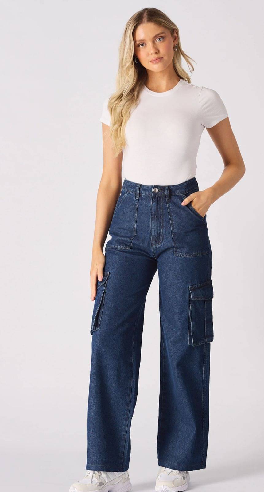     			9x denims Women's Relaxed Fit High-Rise Jeans ( Dark Blue )