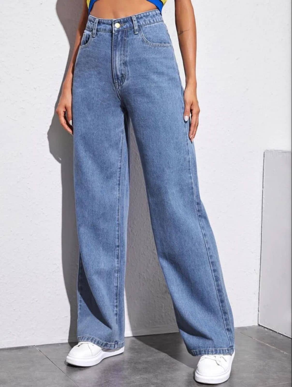 9x denims Women's Straight Fit High-Rise Jeans ( Blue ) - Jeans | Buy online on ZillyBuy