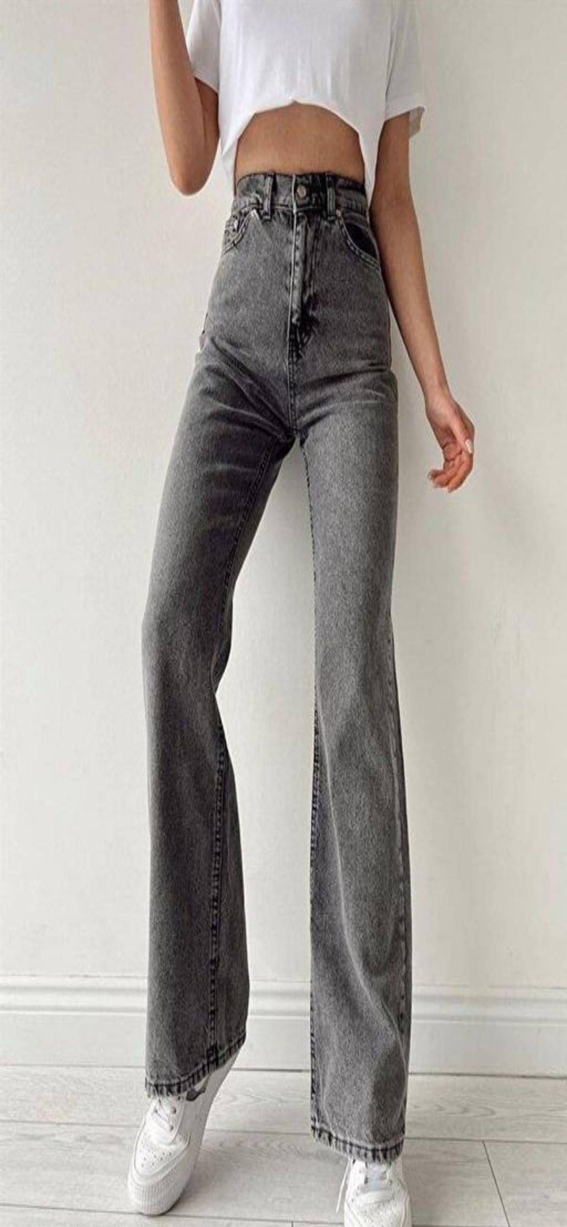     			9x denims Women's Straight Fit High-Rise Jeans ( Dark Grey )