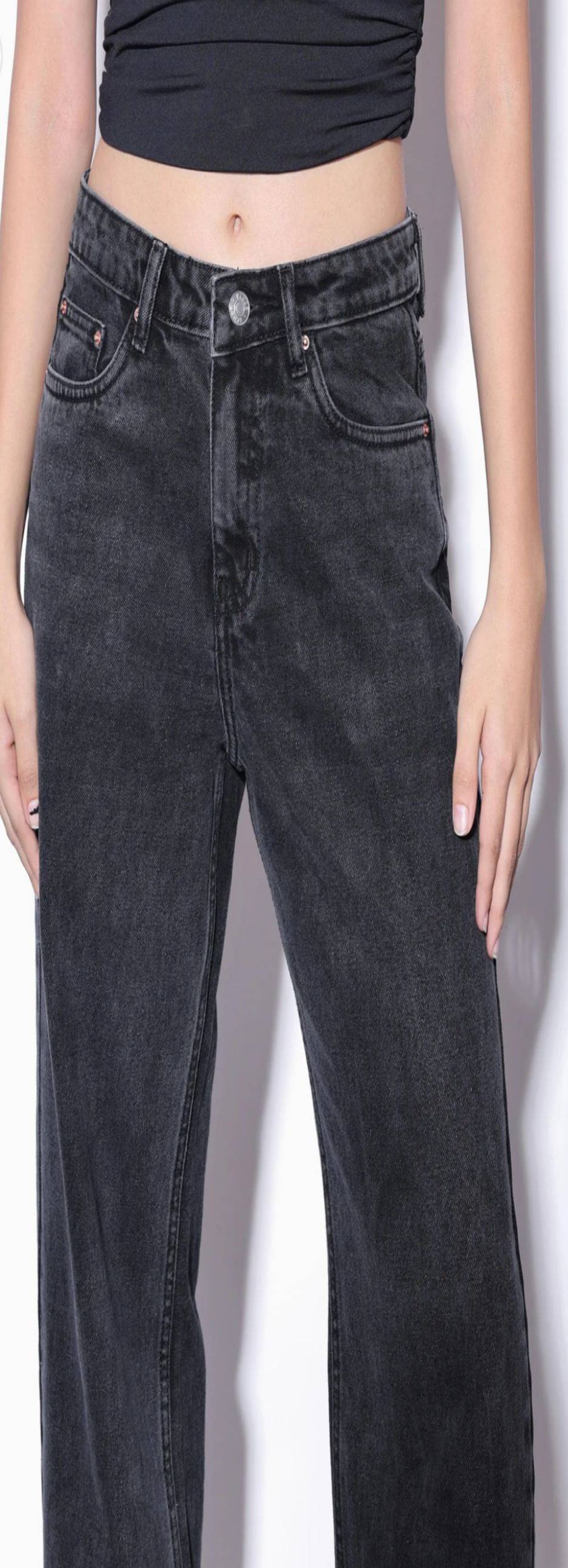     			9x denims Women's Straight Fit High-Rise Jeans ( Dark Grey )