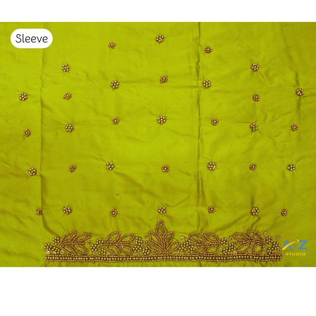     			A to Z Studio Silk Blend Unstitched Round Neck Women's Blouse ( Green )