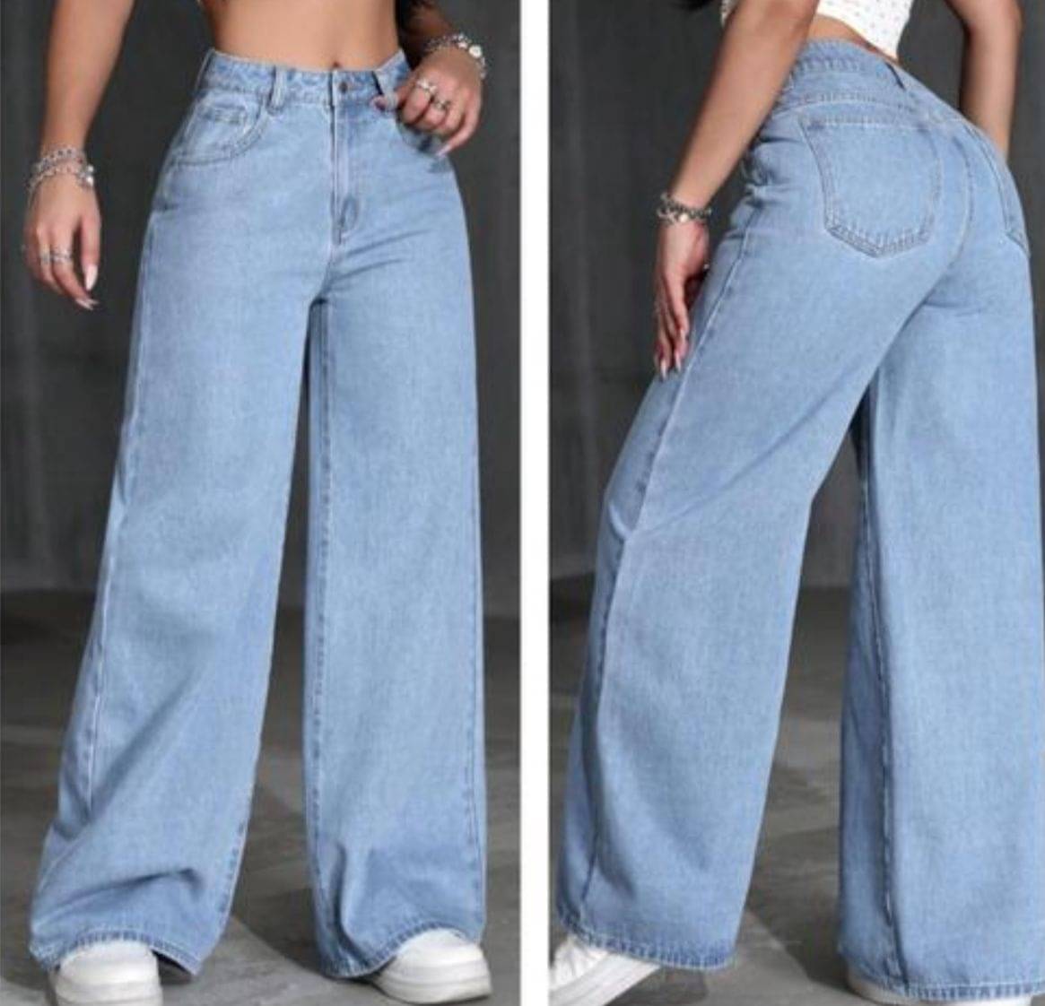     			AD Fashion Women's Baggy Fit High-Rise Jeans ( Blue )