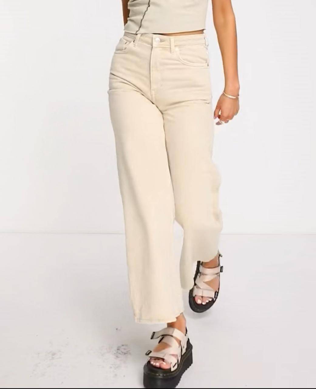     			AD Fashion Women's Baggy Fit High-Rise Jeans ( Cream )