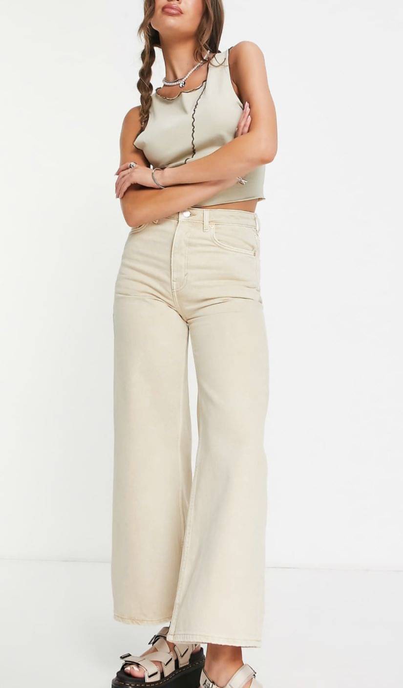     			AD Fashion Women's Baggy Fit High-Rise Jeans ( Cream )