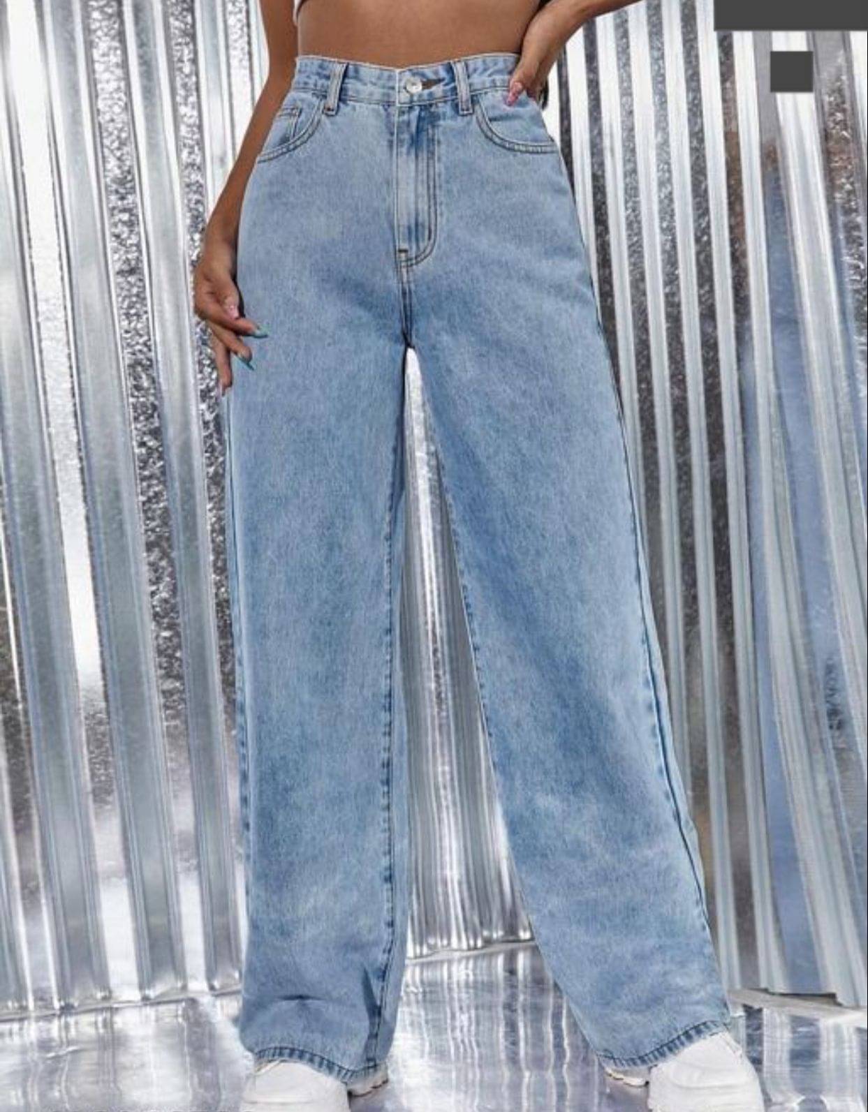     			AD Fashion Women's Baggy Fit High-Rise Jeans ( Blue )