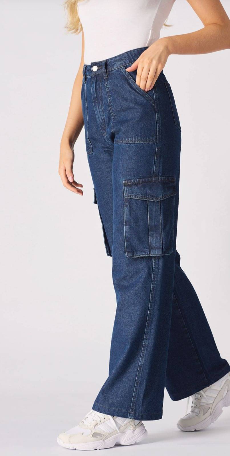     			AD Fashion Women's Relaxed Fit High-Rise Jeans ( Dark Blue )