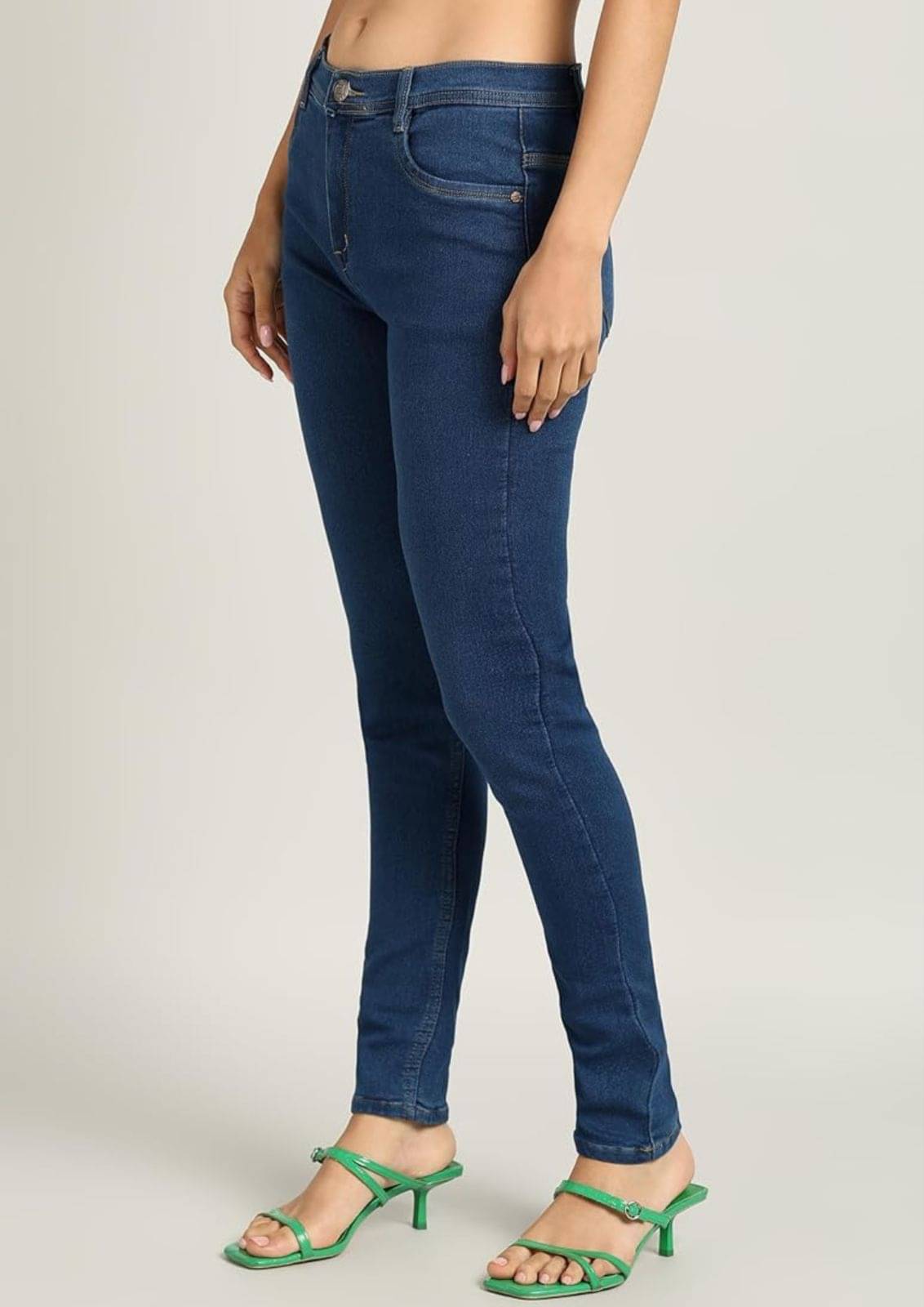     			AD Fashion Women's Skinny Fit High-Rise Jeans ( Dark Blue )