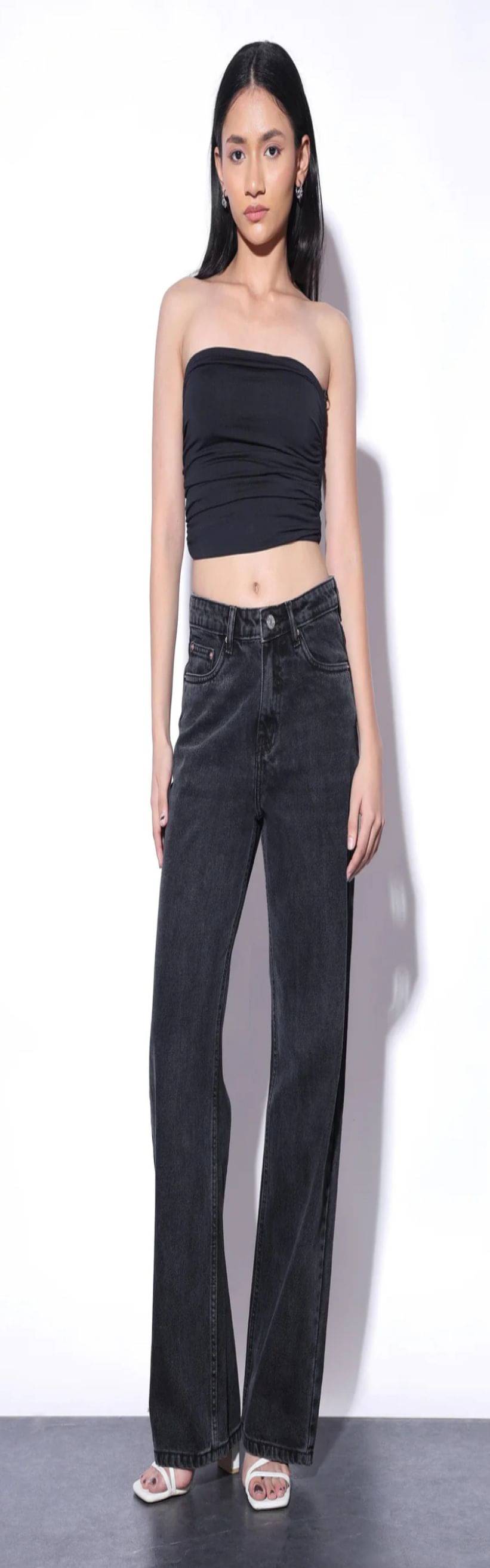     			AD Fashion Women's Straight Fit High-Rise Jeans ( Dark Grey )