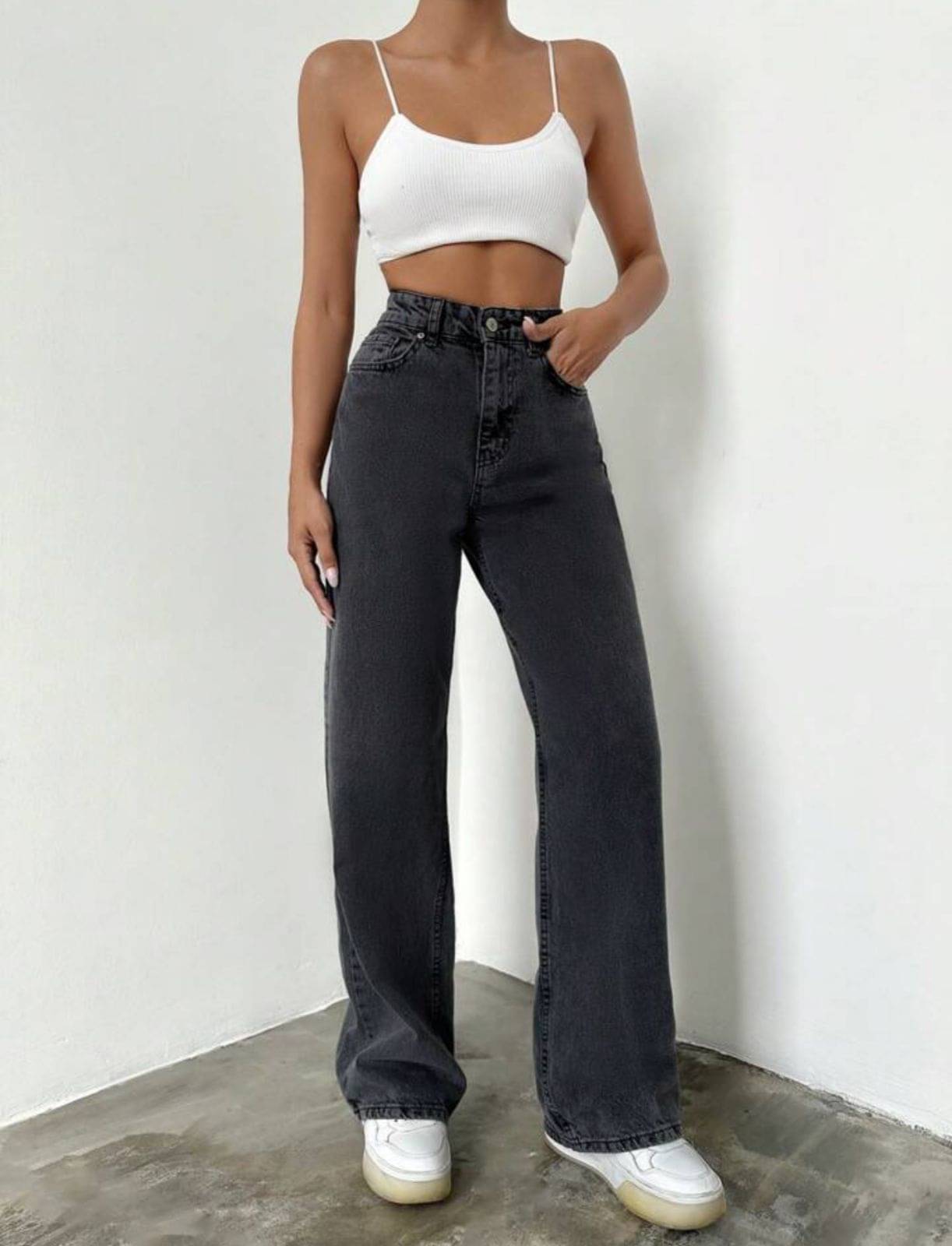     			AD Fashion Women's Straight Fit High-Rise Jeans ( Grey )