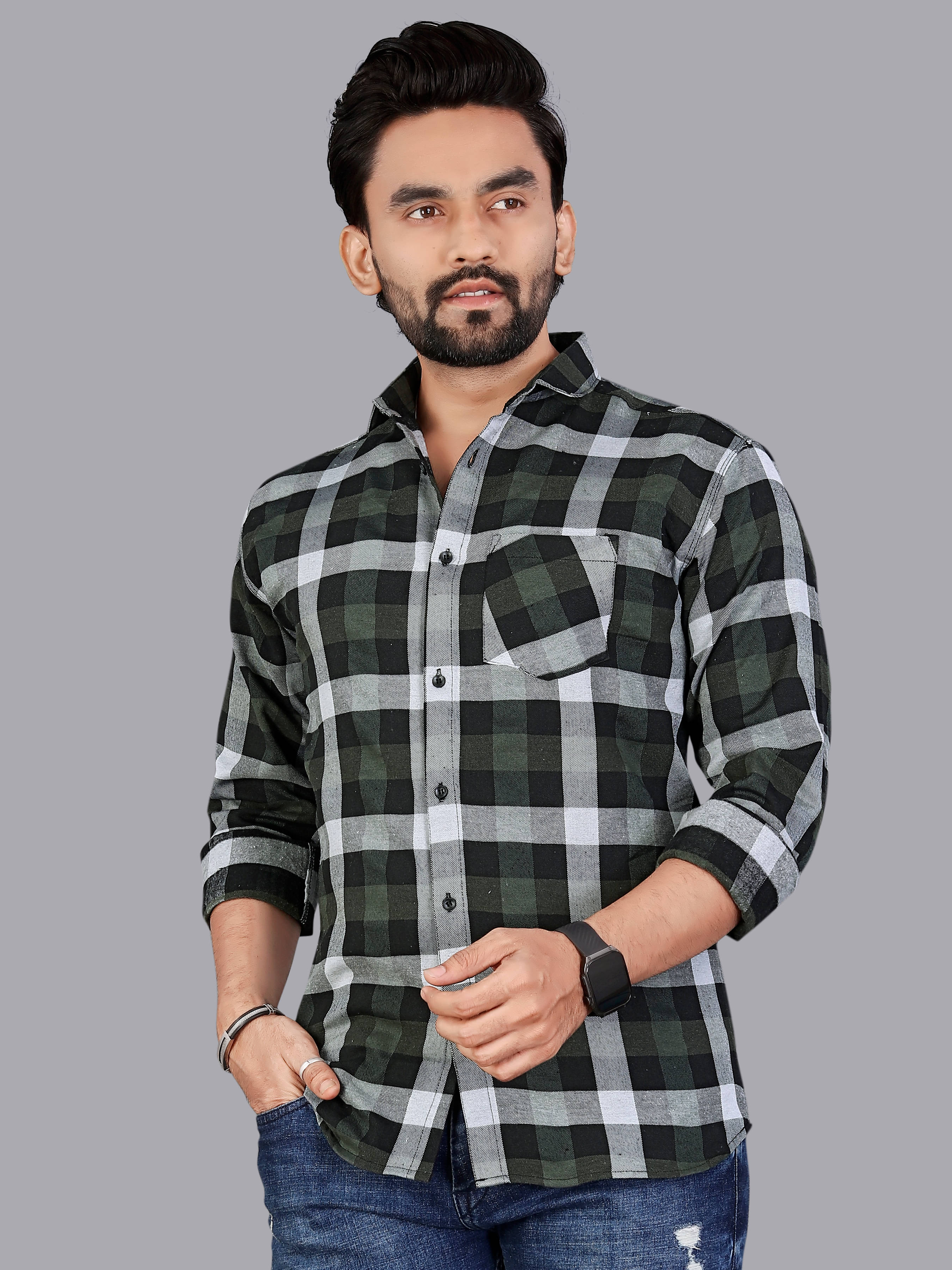     			ADWYN PETER 100% Cotton Regular Fit Checks Full Sleeves Men's Casual Shirt - Multicolor 10 ( Pack of 1 )