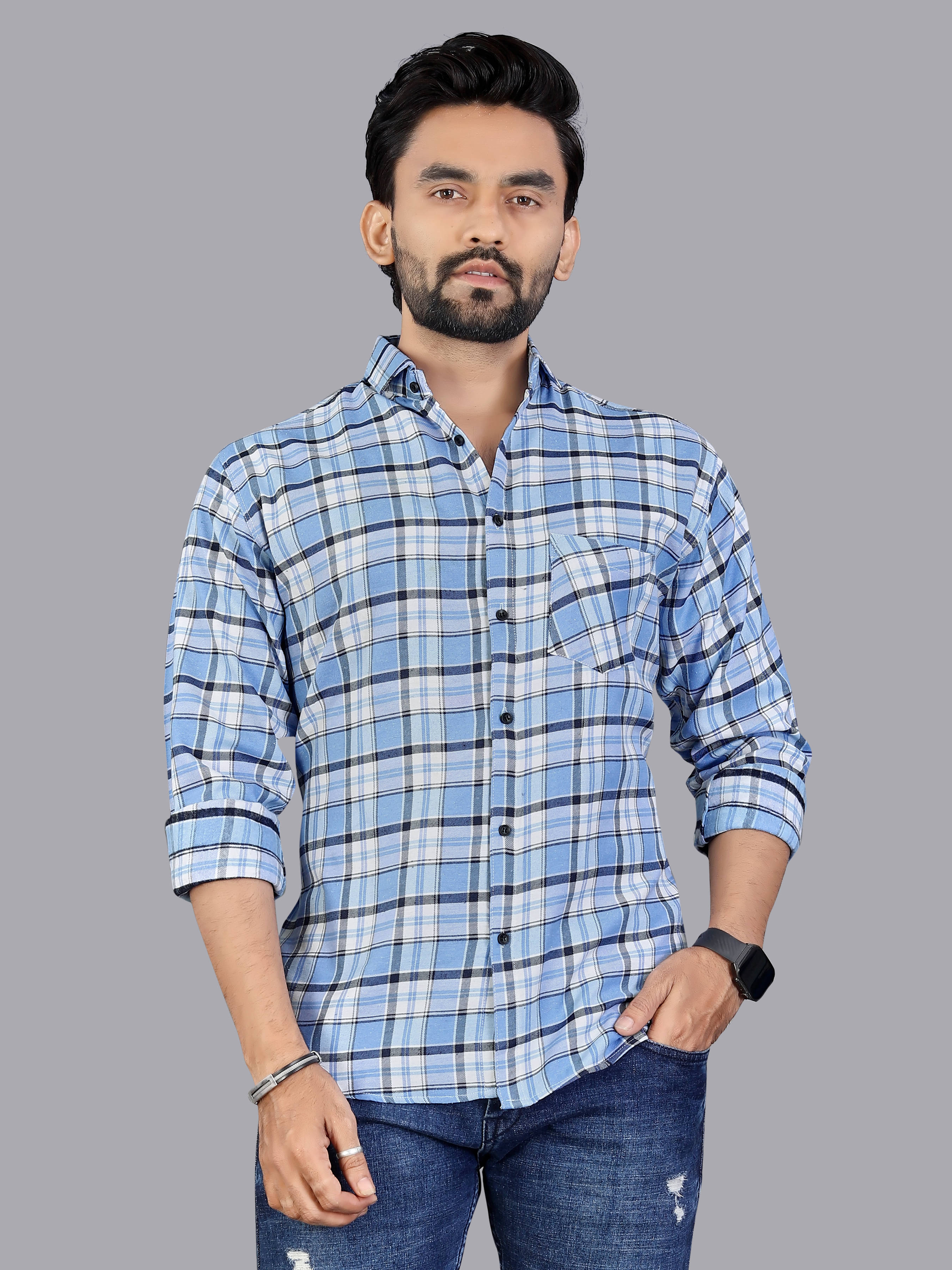     			ADWYN PETER 100% Cotton Regular Fit Checks Full Sleeves Men's Casual Shirt - Multicolor 11 ( Pack of 1 )