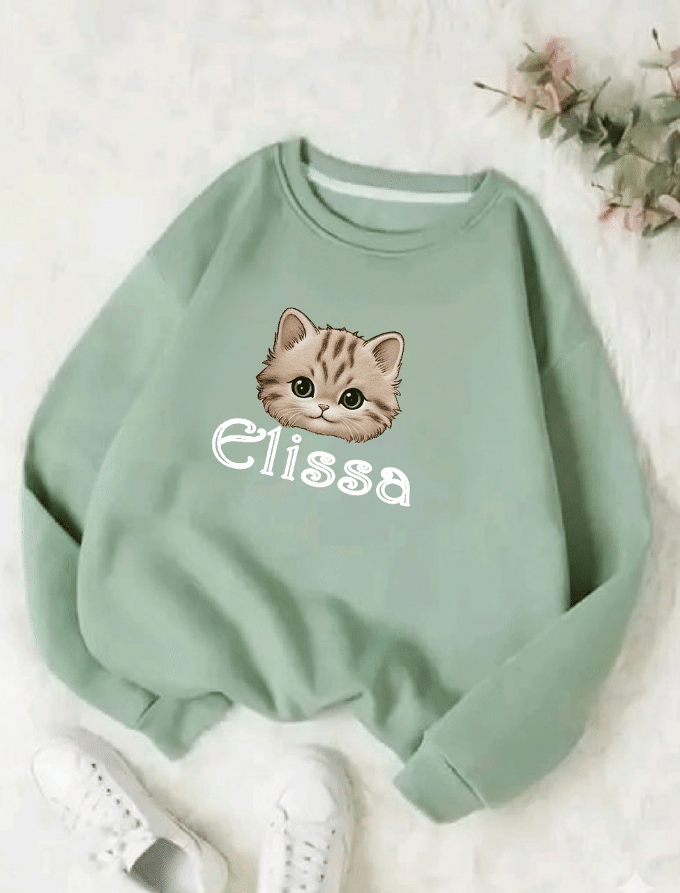    			APEXY Pack of 1 Girls Fleece Sweatshirt ( Green )