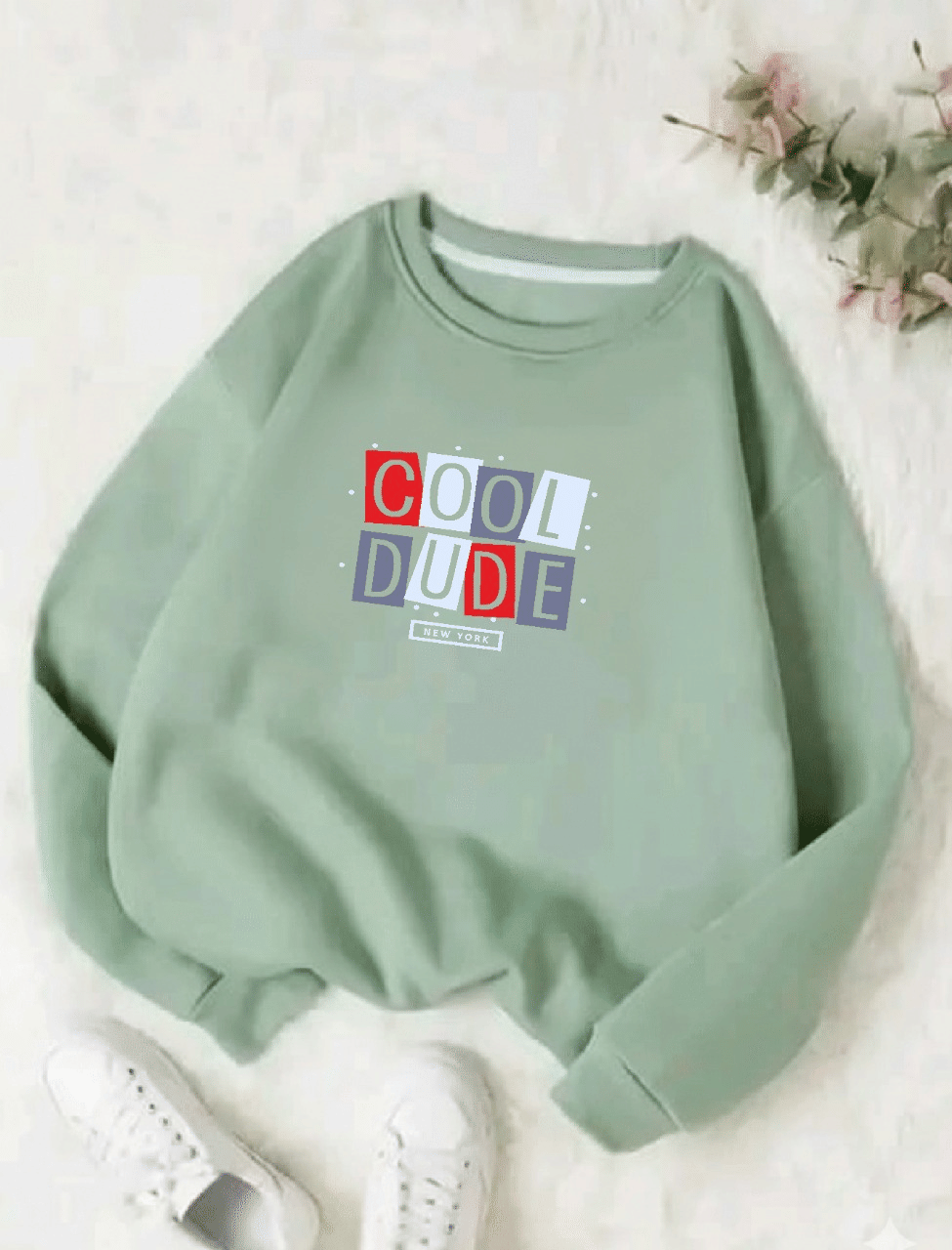     			APEXY Pack of 1 Girls Fleece Sweatshirt ( Mint )