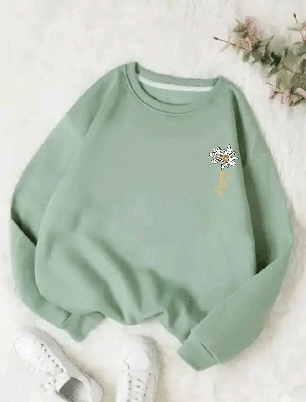     			APEXY Pack of 1 Girls Fleece Sweatshirt ( Light Green )