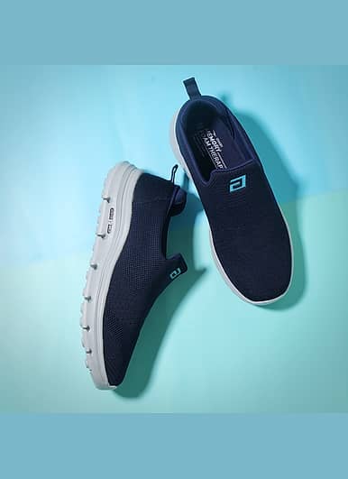 ASIAN WONDERWALK-21 Navy Men's Slip-on Shoes