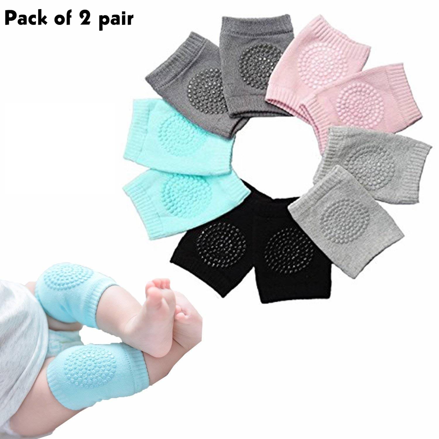     			BANQLYN Multicolor Polyester Baby Knee Pad ( Pair of 2 )