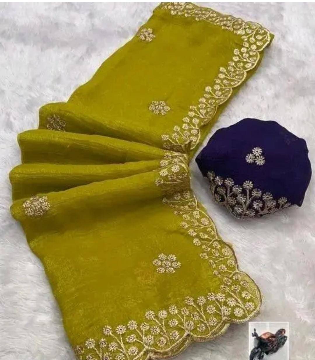 BBV COUTURE Asaam Silk Embroidered Banarasi saree With Unstitched Blouse Piece ( Yellow ) BBV COUTURE Asaam Silk Embroidered Banarasi saree With Unstitched Blouse Piece ( Yellow )